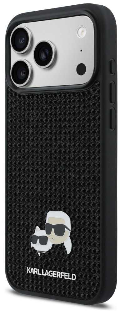 Dėklas Karl Lagerfeld case for IPHONE 17 Pro Max KLHCP17X6PRKCLK (Rhinestone W/ K&C PIN) juodas