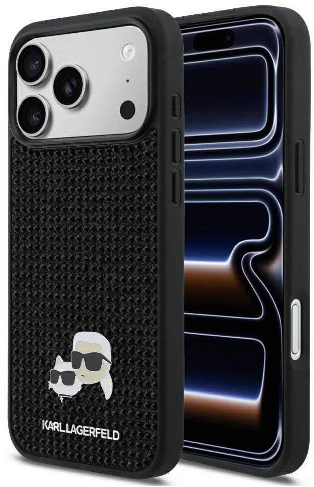 Dėklas Karl Lagerfeld case for IPHONE 17 Pro Max KLHCP17X6PRKCLK (Rhinestone W/ K&C PIN) juodas