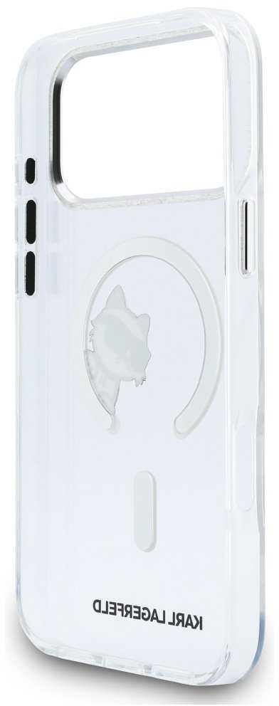 Karl Lagerfeld IML Choupette Peekaboo MagSafe dėklas skirtas Apple iPhone Apple iPhone 17 Pro Max skaidrus