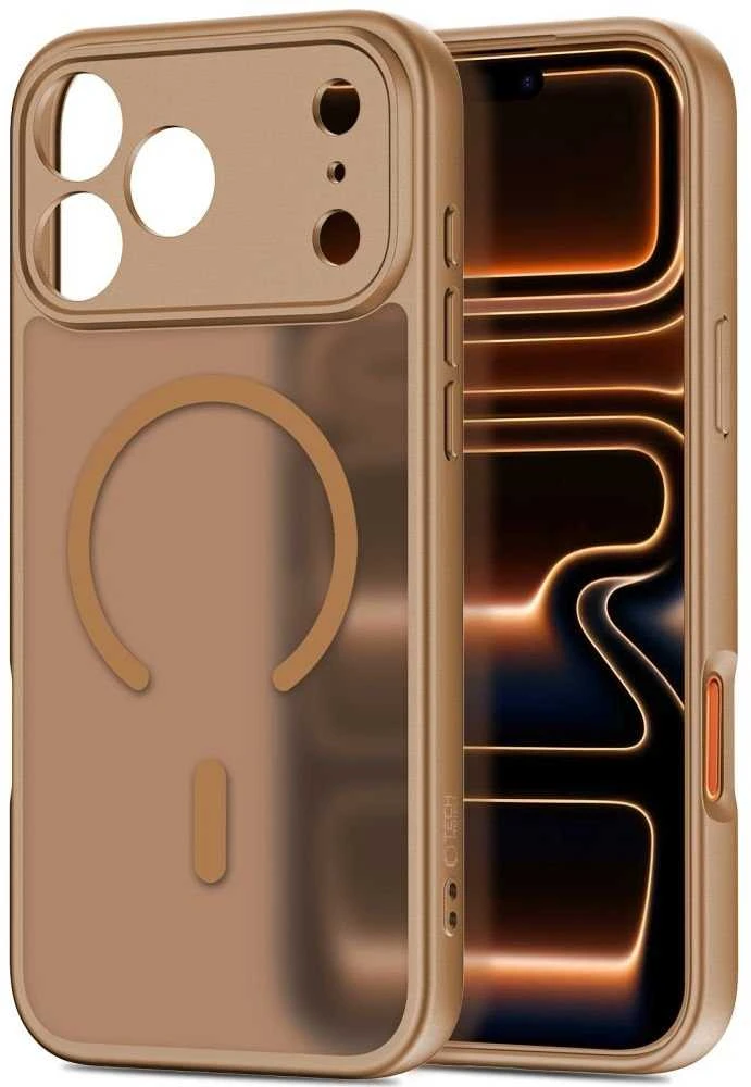 Tech-Protect BasicMag MagSafe dėklas telefonui Apple iPhone 17 Pro Max matinės rudos spalvos