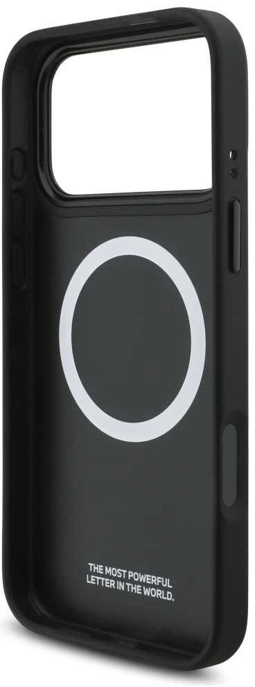 Dėklas BMW M Perforated Stripe Logo MagSafe Apple iPhone 17 Pro Max navy mėlynas