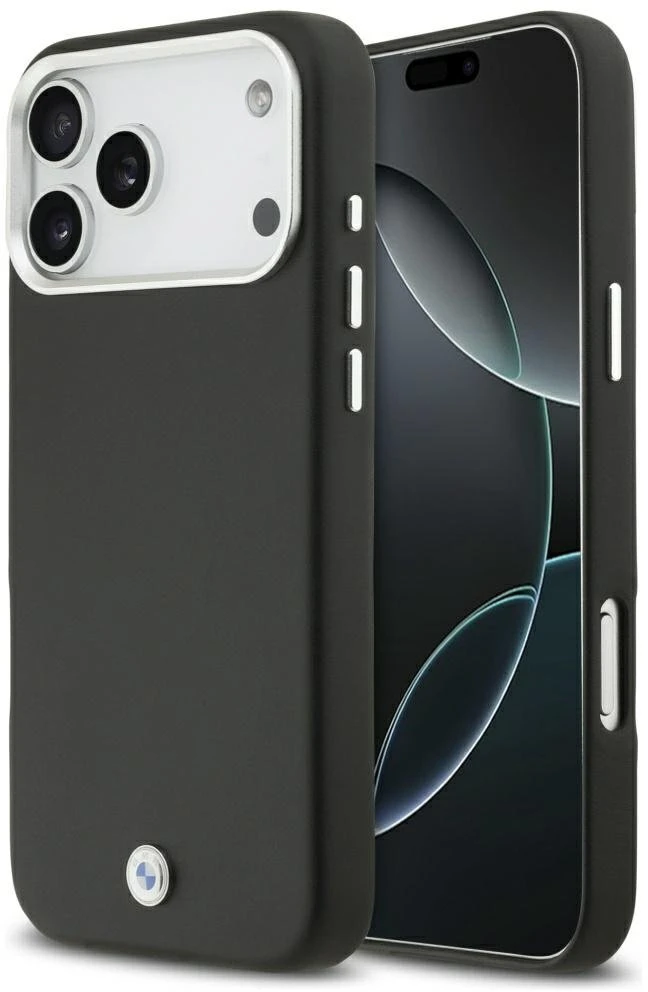 BMW Sign Full Wrapped Metal MagSafe dėklas Apple iPhone 17 Pro Max juodos spalvos