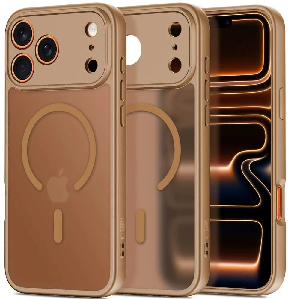 Tech-Protect BasicMag MagSafe dėklas telefonui Apple iPhone 17 Pro Max matinės rudos spalvos