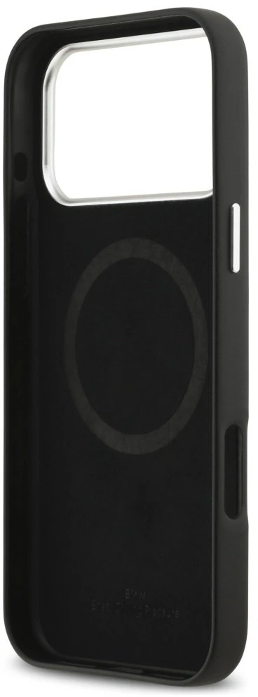 BMW Sign Full Wrapped Metal MagSafe dėklas Apple iPhone 17 Pro Max juodos spalvos