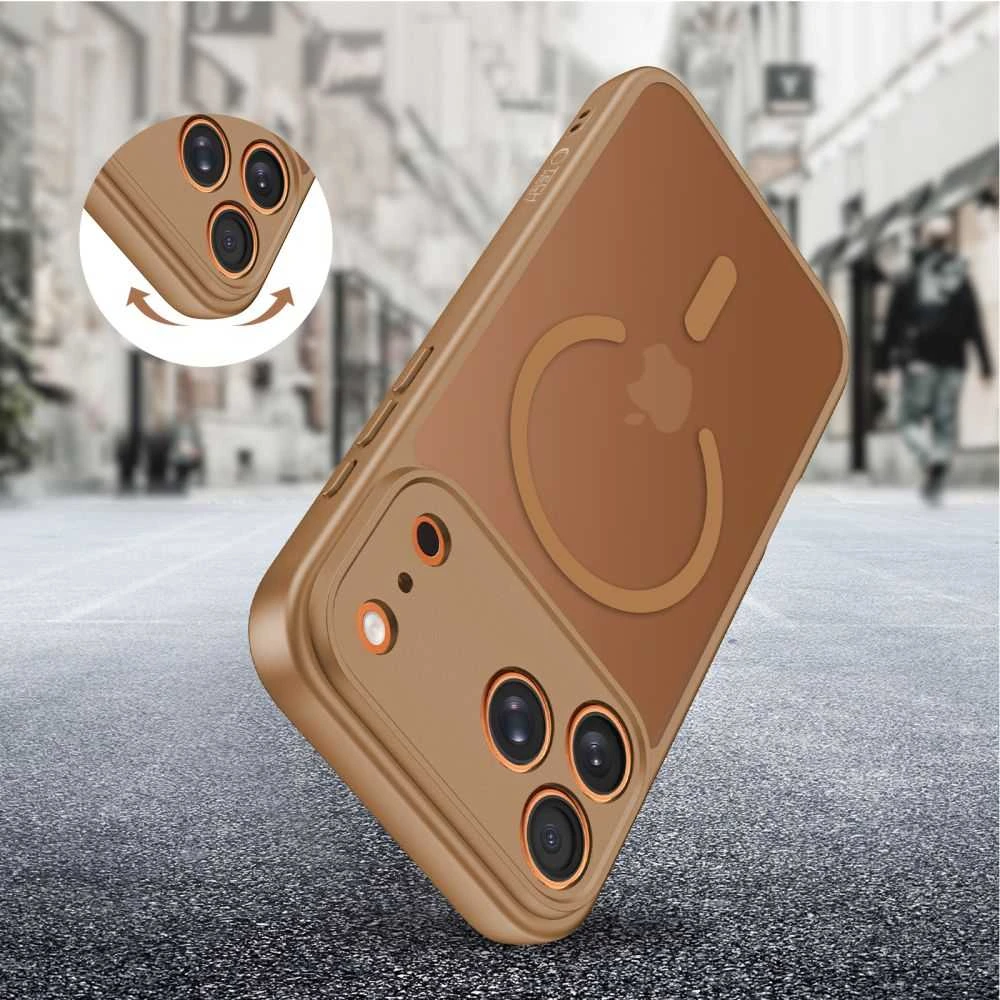 Tech-Protect BasicMag MagSafe dėklas telefonui Apple iPhone 17 Pro Max matinės rudos spalvos