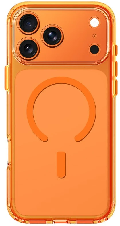 „AmazingThing“ minimalaus dydžio dėklas su magnetiniu objektyvu, skirtas „iPhone 17 Pro“ – oranžinis