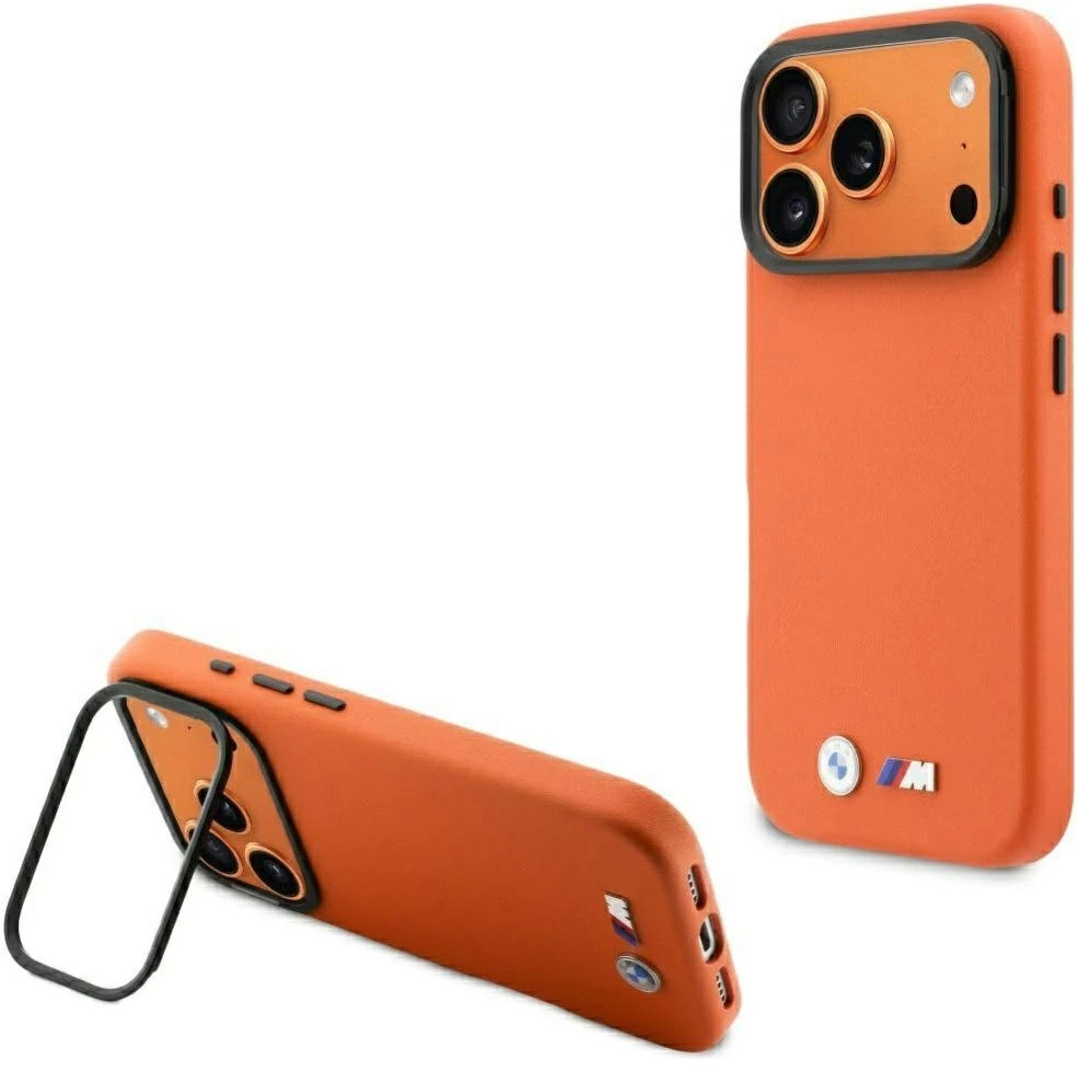Dėklas BMW M Metal Logo MagSafe Case for iPhone 17 Pro - Oranžinis