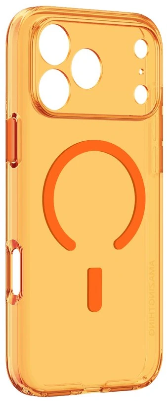„AmazingThing“ minimalaus dydžio dėklas su magnetiniu objektyvu, skirtas „iPhone 17 Pro“ – oranžinis