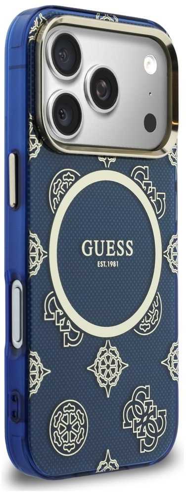 „Guess IML Peony Dot MagSafe“ dėklas, skirtas „iPhone 17 Pro“ – Mėlyna