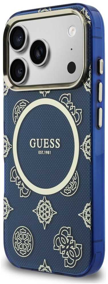 „Guess IML Peony Dot MagSafe“ dėklas, skirtas „iPhone 17 Pro“ – Mėlyna
