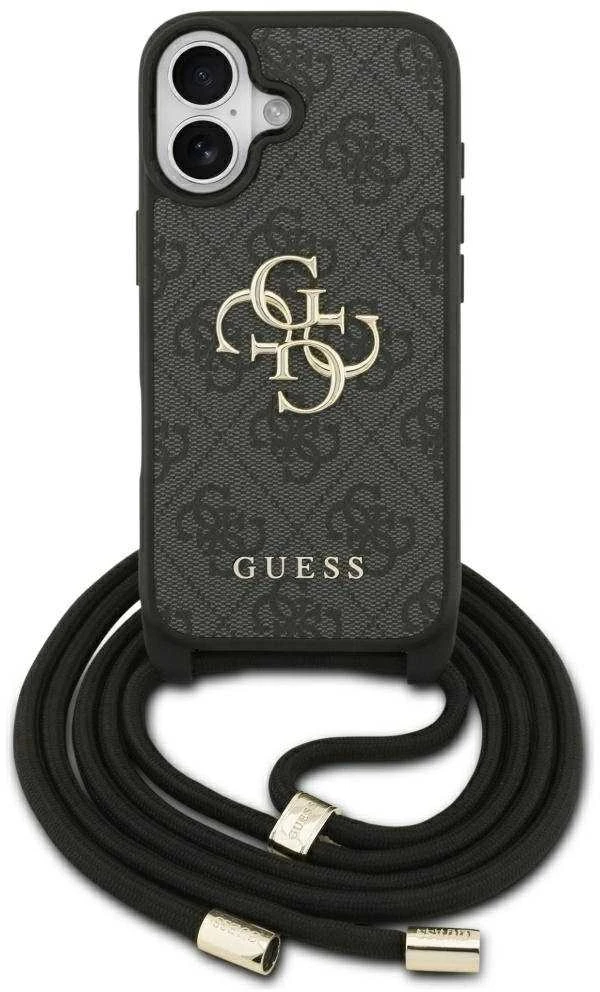 Original dėklas GUESS 4G Big Logo Cord Stap Crossbody skirtas Apple iPhone 17 juodos spalvos