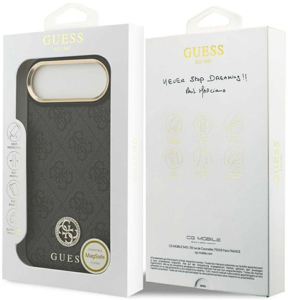„Guess 4G Strass Logo MagSafe“ dėklas, skirtas „iPhone Air“ - juodas