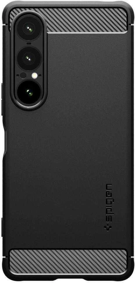 „Spigen Rugged Armor“ dėklas, skirtas „Sony Xperia 1 VII“ - matinis juodas
