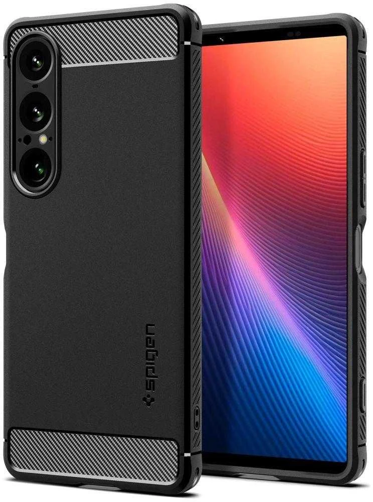 „Spigen Rugged Armor“ dėklas, skirtas „Sony Xperia 1 VII“ - matinis juodas