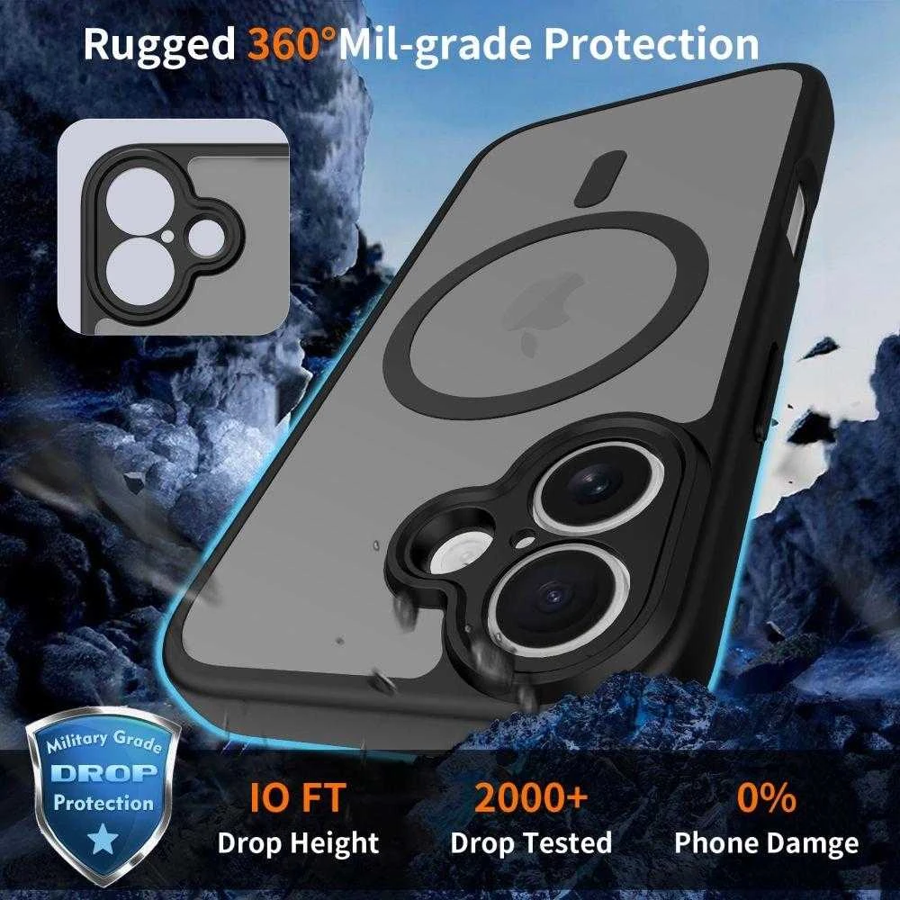 „Tech-Protect BasicMag MagSafe“ dėklas, skirtas „iPhone 17“ – matinis juodas