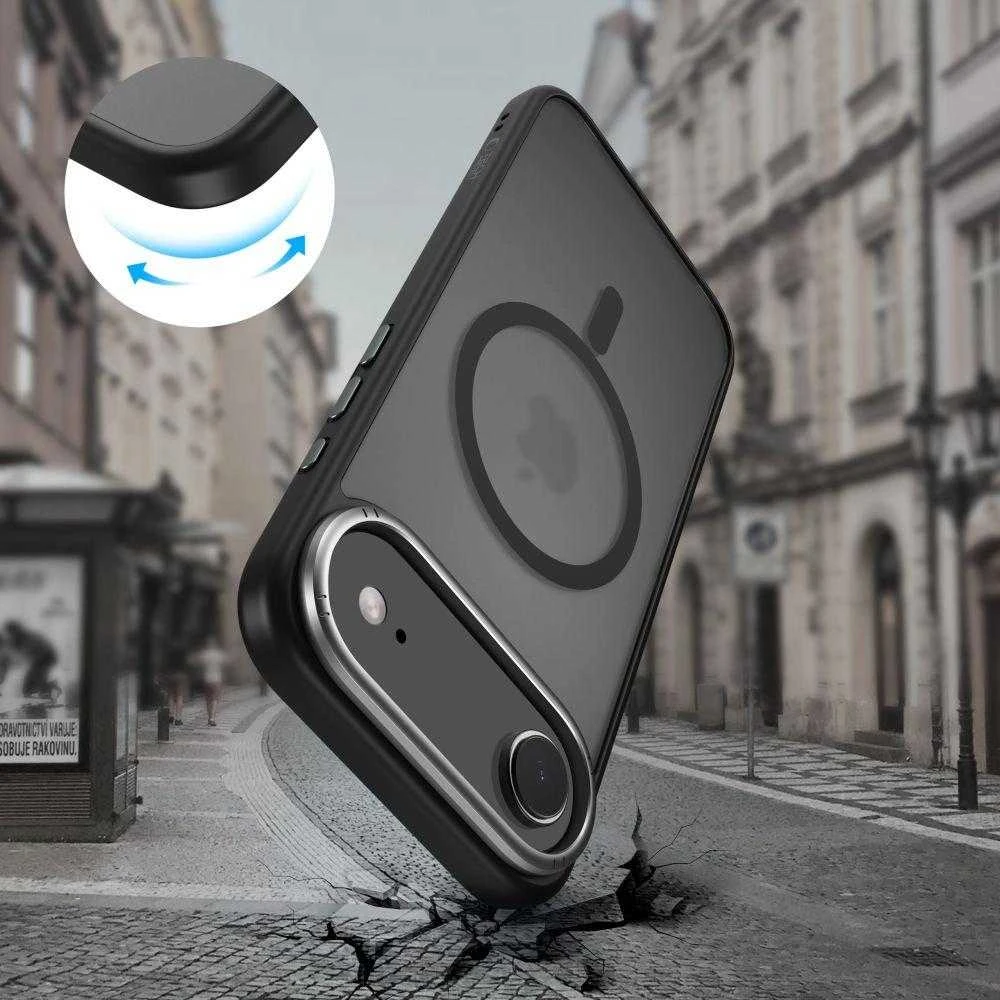 „Tech-Protect MagEdge MagSafe“ dėklas, skirtas „iPhone 17 Air“ – matinis juodas