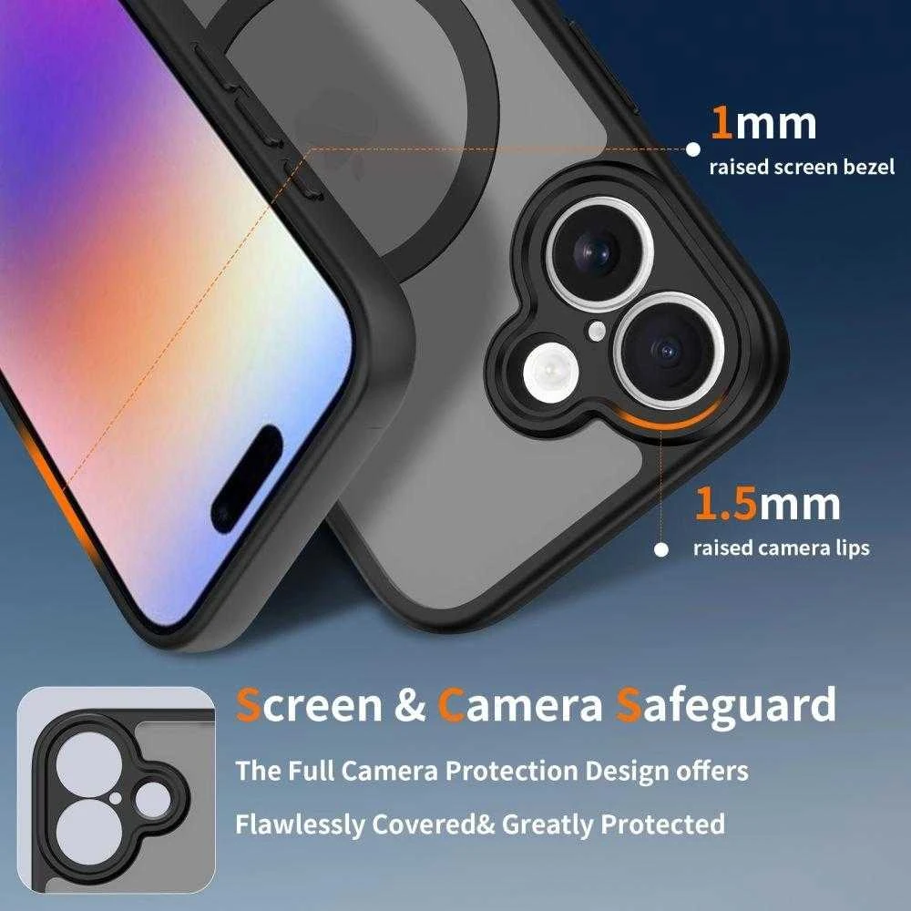 „Tech-Protect BasicMag MagSafe“ dėklas, skirtas „iPhone 17“ – matinis juodas