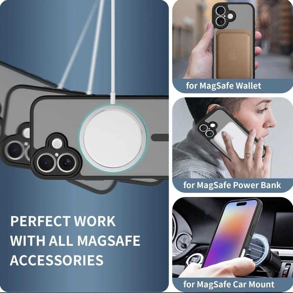 „Tech-Protect BasicMag MagSafe“ dėklas, skirtas „iPhone 17“ – matinis juodas