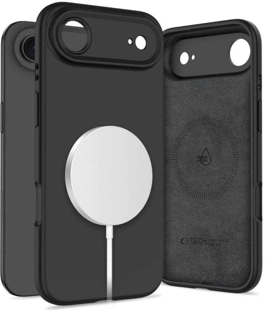 „Tech-Protect“ silikoninis „MagSafe“ dėklas, skirtas „iPhone 17 Air“ – Juodas