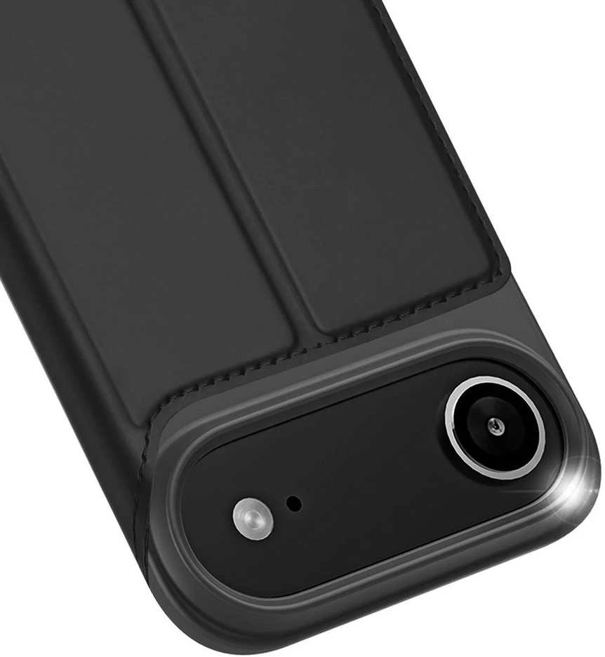 Dux Ducis Skin Pro dėklas skirtas Apple iPhone 17 Air su Flip and Card Slot – juodos spalvos