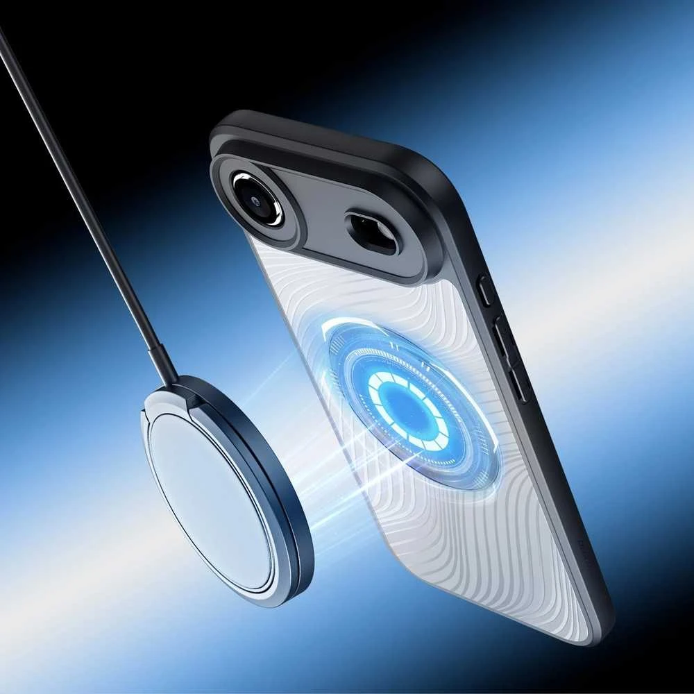 Dux Ducis Aimo Mag dėklas su Magnetic Ring skirtas Apple iPhone 17 Air – juodos spalvos