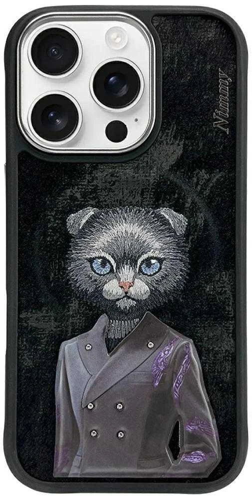„Nimmy Magnetic“ madingas mielas augintinio formos „MagSafe“ dėklas, skirtas „iPhone 16 Pro Max“ - juodas