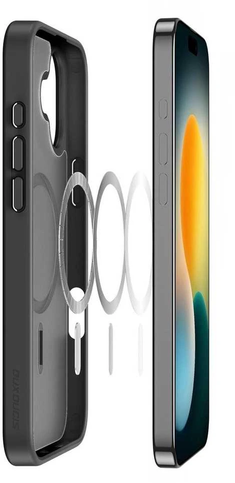 Dux Ducis Yind Apple iPhone 17 dėklas Compatible su MagSafe – juodos spalvos