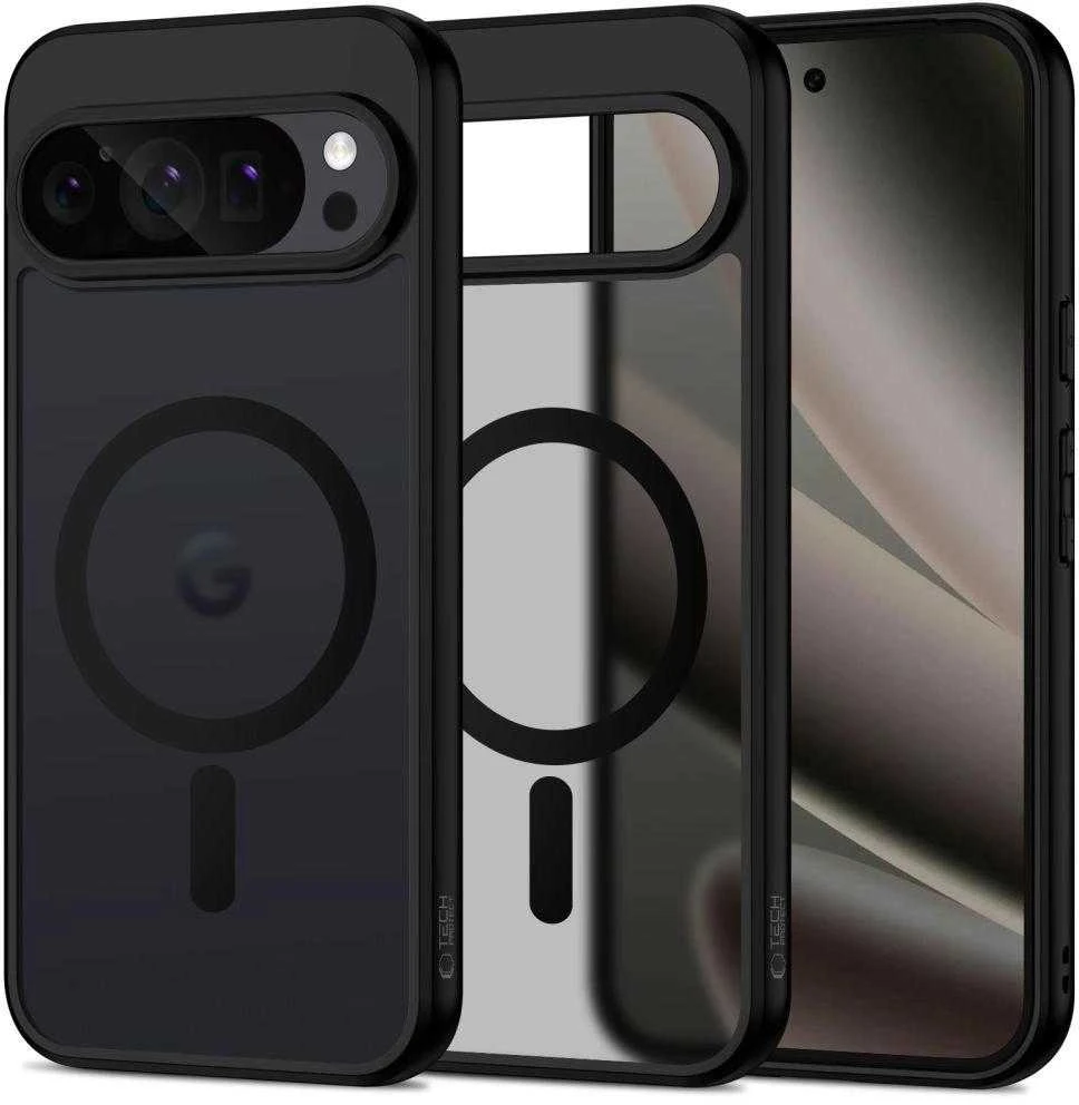 „Tech-Protect MagMat MagSafe“ dėklas, skirtas „Google Pixel 10 Pro XL“ – matinis juodas