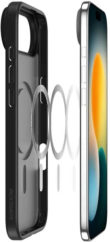 Dux Ducis Yind Apple iPhone 17 Air dėklas Compatible su MagSafe – juodos spalvos