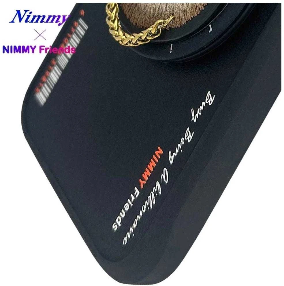 Dėklas Nimmy Glasses Cool Dog MagSafe Apple iPhone 16 juodos spalvos