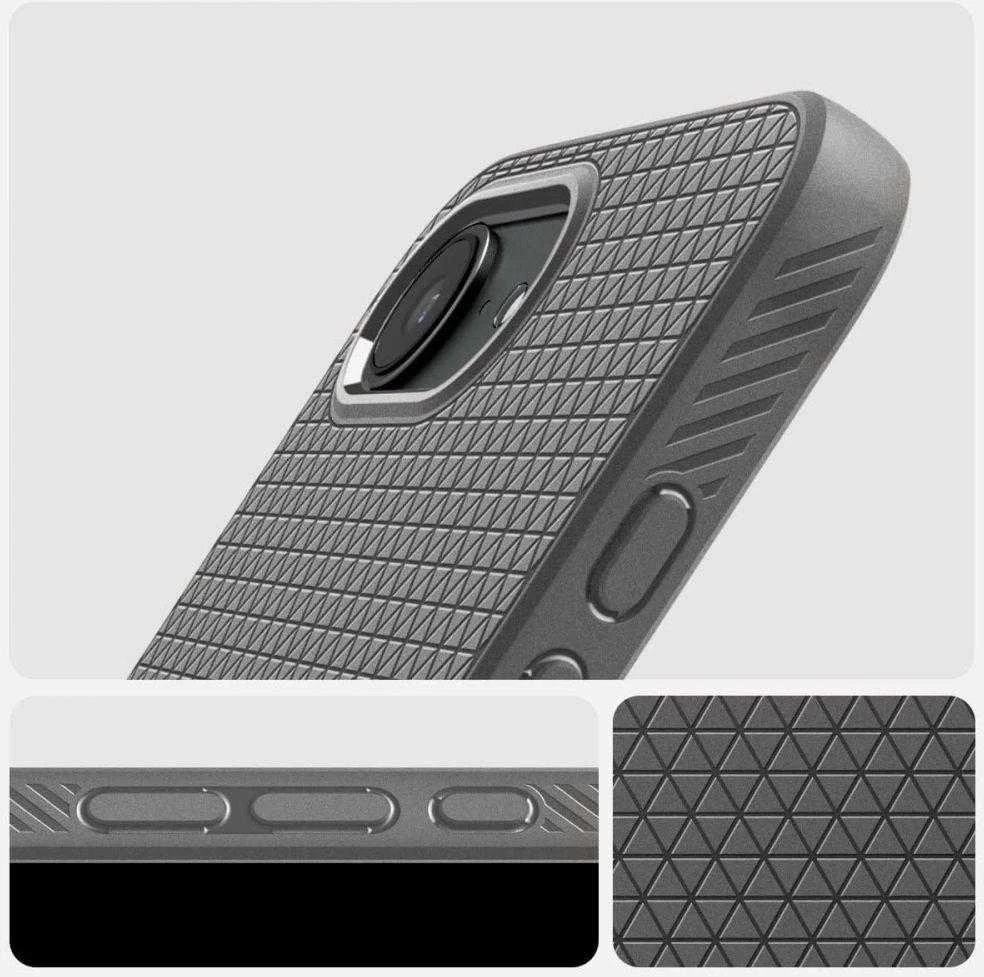 „Spigen Liquid Air“ dėklas, skirtas „iPhone 16e / 17e“ – pilkas