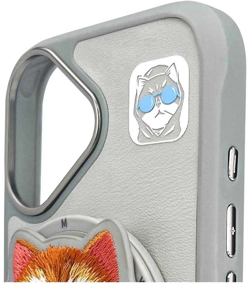 Nimmy Glasses Cool Cat MagSafe Apple iPhone 16 dėklas telefonui pilkos spalvos