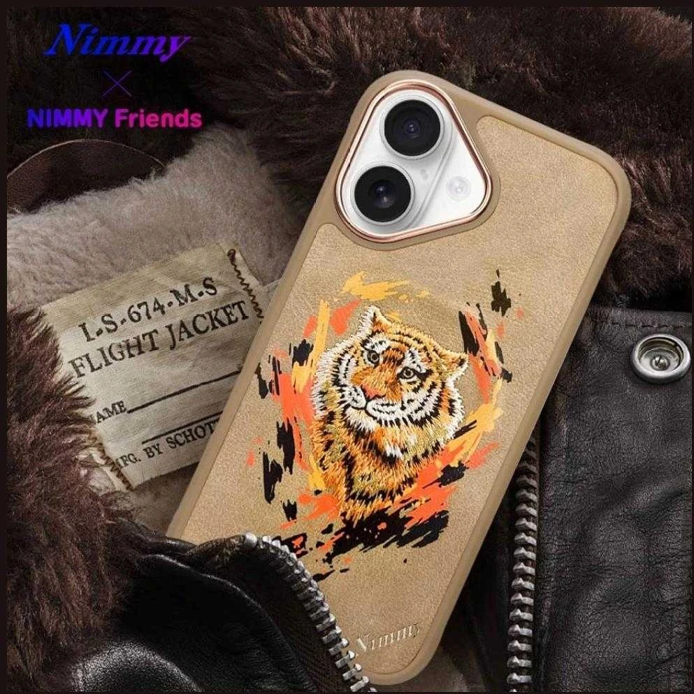 Nimmy Tiger MagSafe dėklas Apple iPhone 16 light rudos spalvos