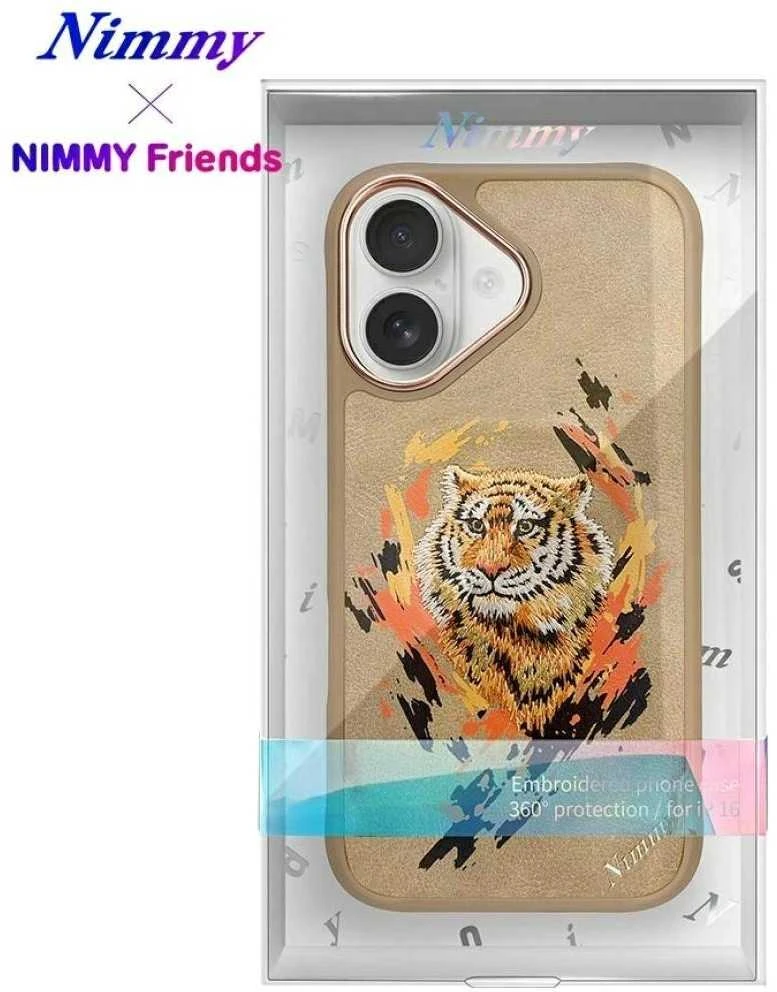 Nimmy Tiger MagSafe dėklas Apple iPhone 16 light rudos spalvos