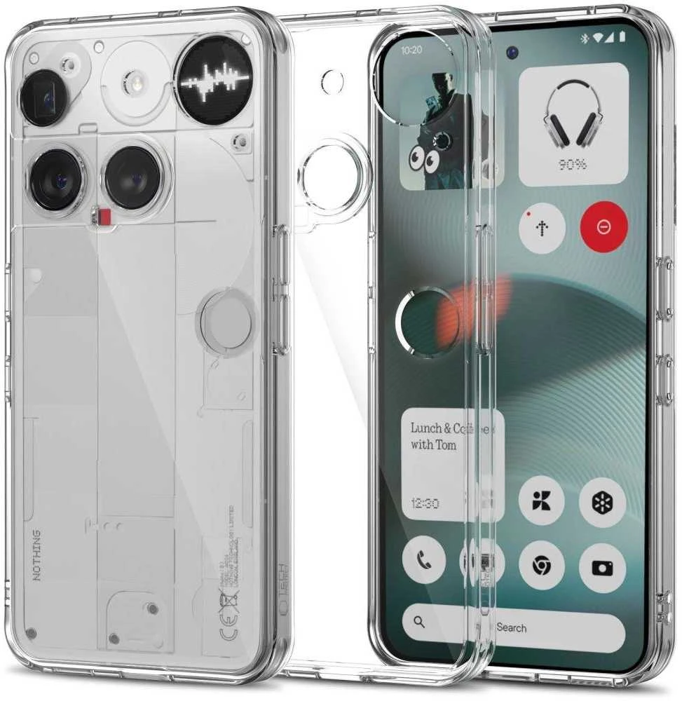 „Tech-Protect FlexAir Hybrid“ dėklas, skirtas „Nothing Phone 3“ – skaidrus