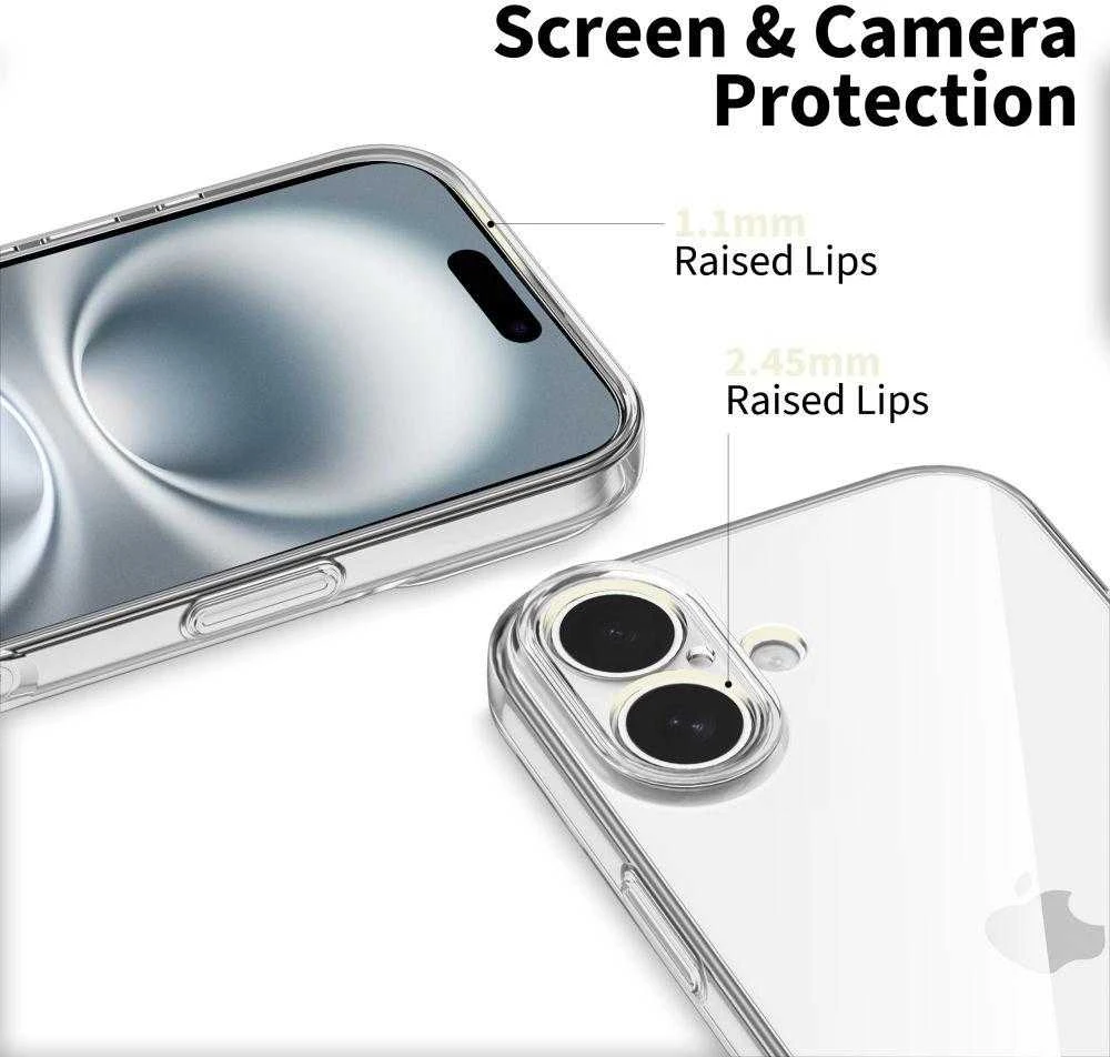 „Tech-Protect FlexAir“ dėklas, skirtas „iPhone 17“ – skaidrus