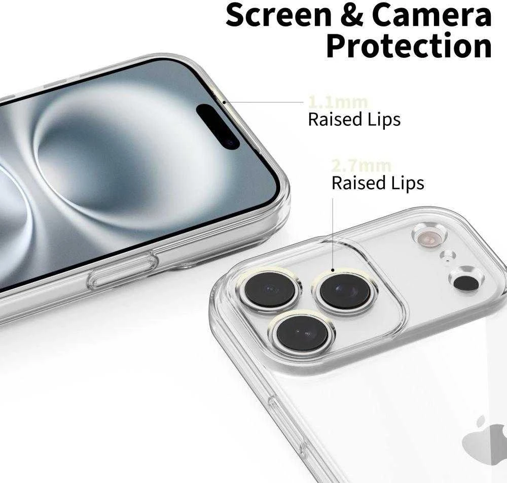 „Tech-Protect FlexAir“ dėklas, skirtas „iPhone 17 Pro“ – skaidrus