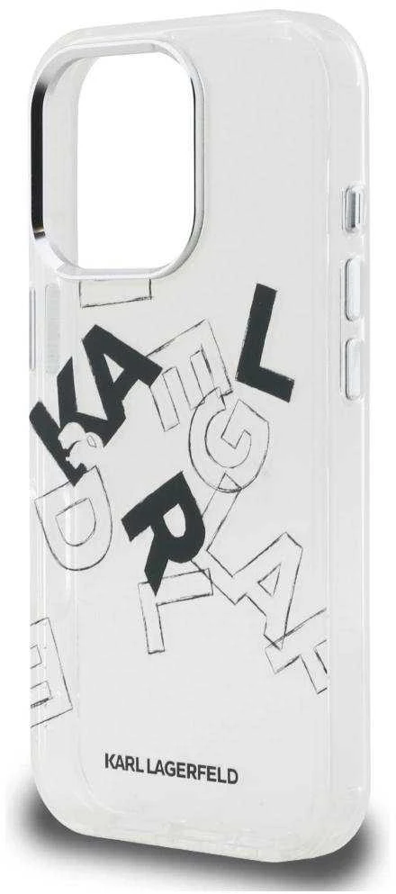 Dėklas Karl Lagerfeld IML Sketched Graphic skirtas Apple iPhone 16 Pro skaidrus