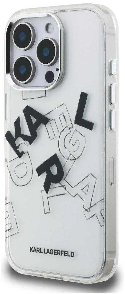Dėklas Karl Lagerfeld IML Sketched Graphic skirtas Apple iPhone 16 Pro skaidrus