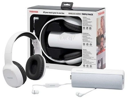 Ausinės Toshiba Belaidės Audio Triple Pack HSP-3P19 Baltas