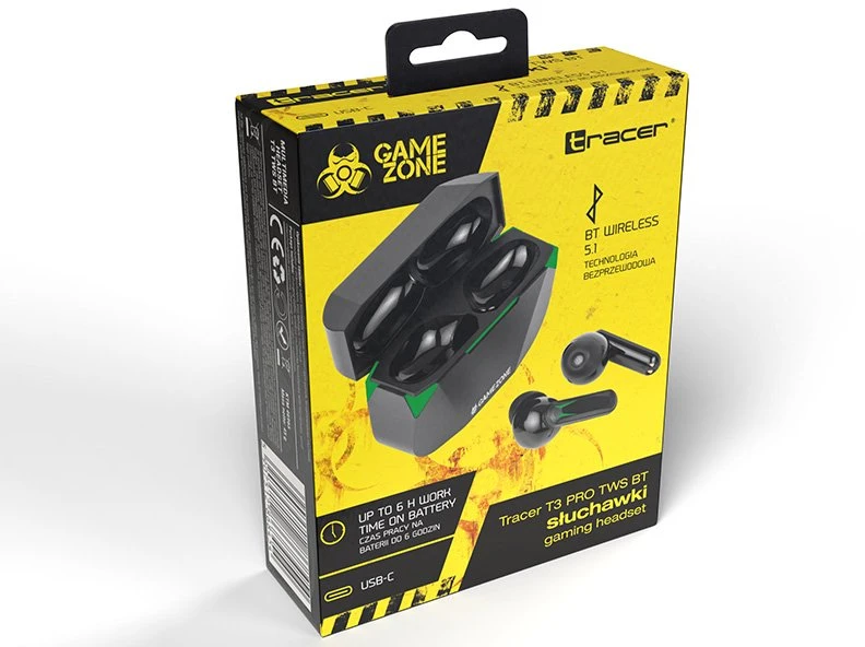 Dėklas Tracer Gamezone T3 Pro TWS Bluetooth ausinės