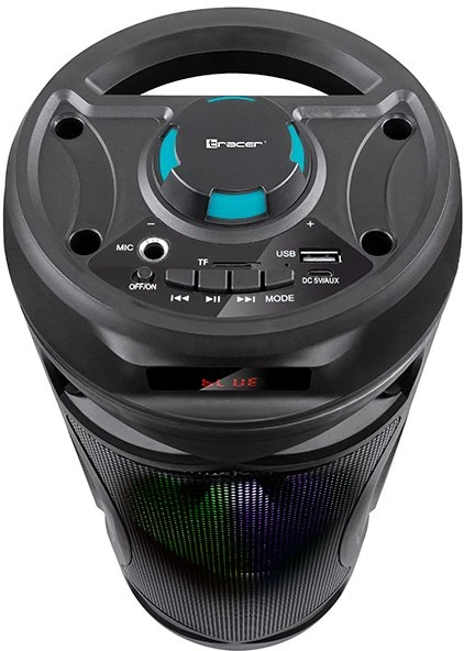 Nešiojama kolonėlė Tracer Tower LED TWS, Juodos spalvos