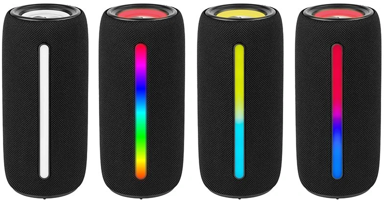 Nešiojama kolonėlė Tracer Stripe TWS Bluetooth RGB, Juoda