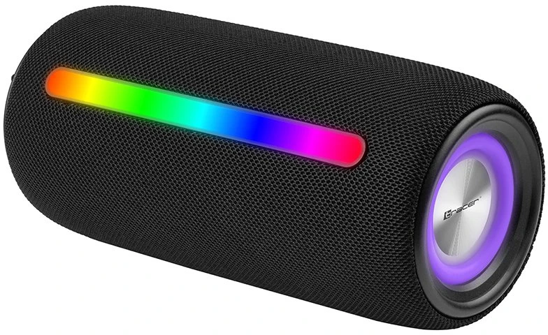 Nešiojama kolonėlė Tracer Stripe TWS Bluetooth RGB, Juoda