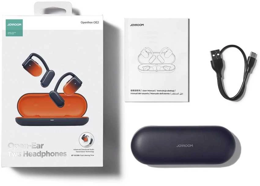 Belaidės atviros ausinės Joyroom JR-OE2 (oranžinė)