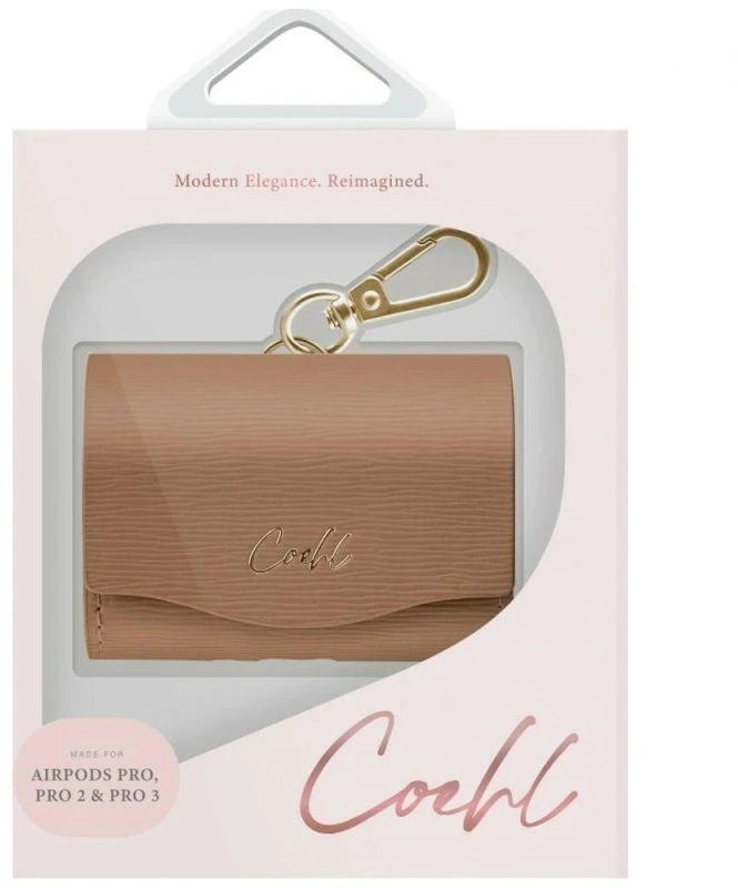 Dėklas Uniq Coehl Mirelle, skirtas AirPods Pro – rudas