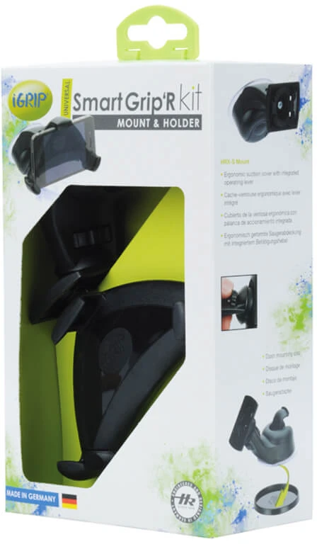 „iGrip Universal Smart Grip´R“ rinkinys – universalus automobilinis laikiklis, skirtas 50–75 mm pločio ir 103–127 mm aukščio įrenginiams.