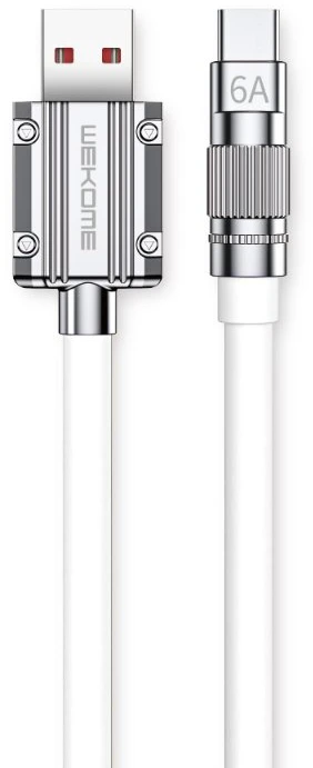 WEKOME WDC-186 Wingle Series - USB-A to USB-C Fast Charging Connection Cable 1 m baltos spalvos
