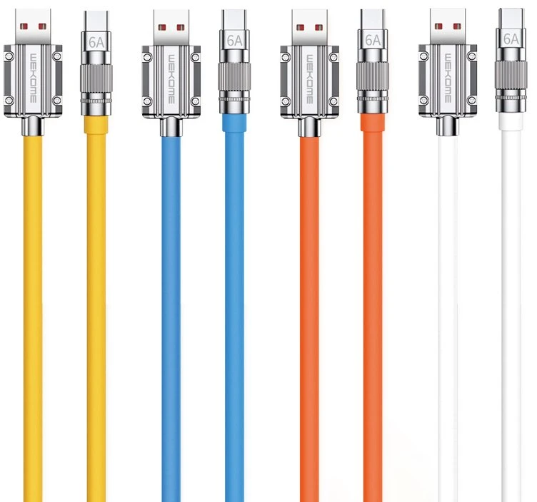 WEKOME WDC-186 Wingle Series - USB-A to USB-C Fast Charging Connection Cable 1 m baltos spalvos
