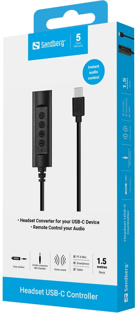 USB-C ausinių keitiklis Sandberg